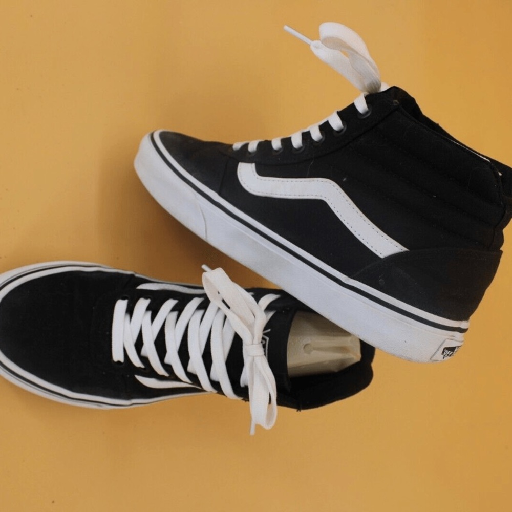 Vans sk8 hi slim eclipse/ true white - women's 9.5